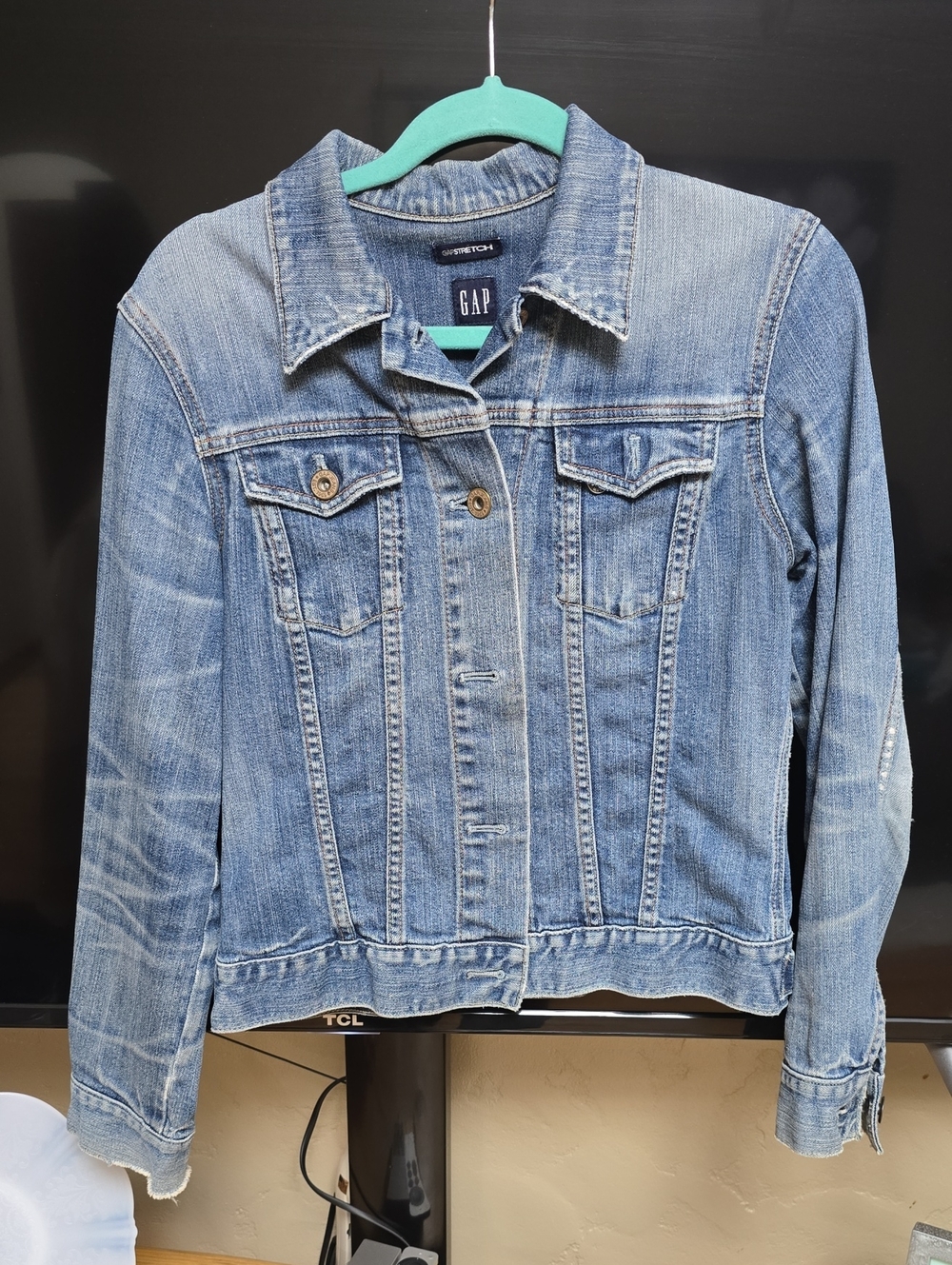 GAP Light Wash Blue Denim Trucker Jacket